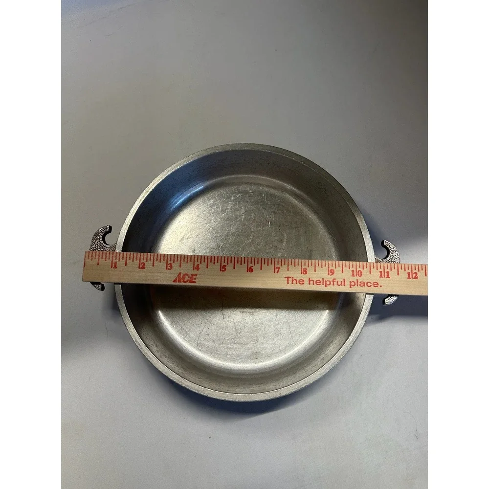Silver Cast Aluminum Cookware Pan with Side Handles